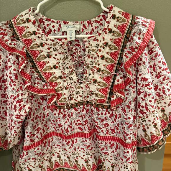 NWT SEA New York Ivette Quilted Floral Puff-Sleeve Top - Picture 3 of 4